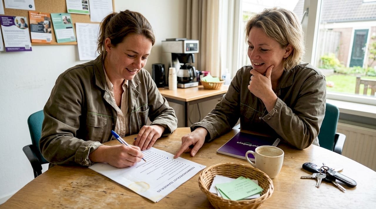 Het zorgteam stelt samen een checklist op voor het geven van feedback