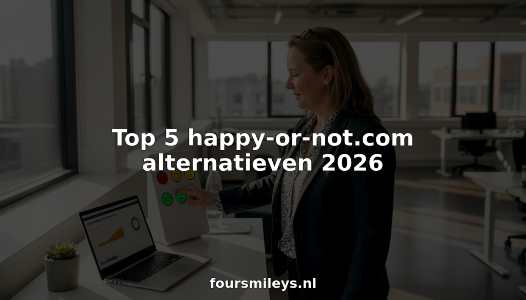 Een manager geeft feedback via een terminal in het kantoor.