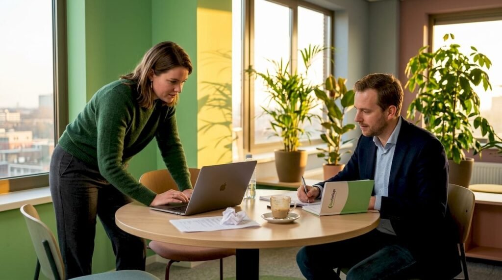 Medewerkers delen hun ervaringen met de klantenservice rond de vergadertafel.