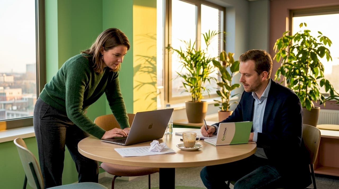 Medewerkers delen hun ervaringen met de klantenservice rond de vergadertafel.