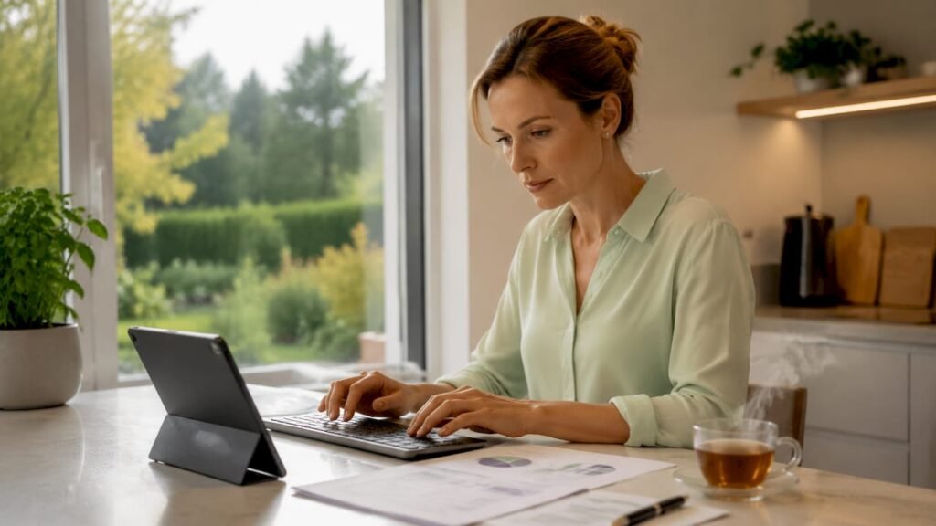 Zakelijke vrouw die klantfeedback samenbrengt en analyseert