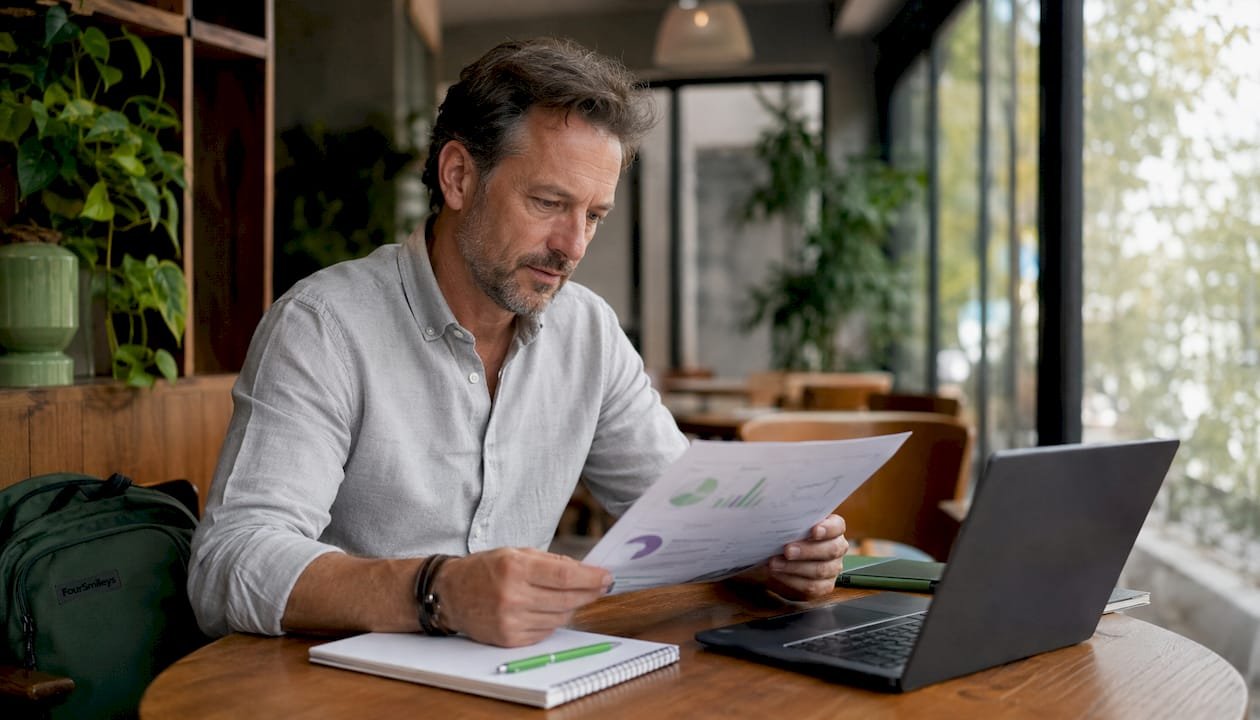 Een retentierapport stevig in handen op een houten bureau